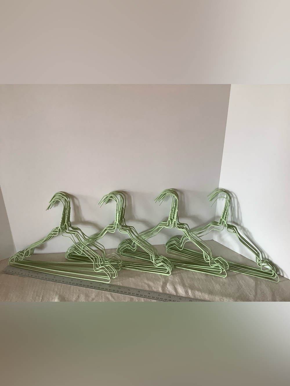 40 Sea foam Green coated children’s wire hangers (3 sets of 40 available)